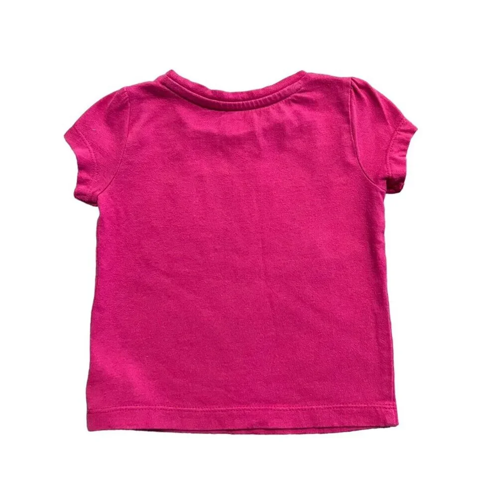 Baby Gap 12-18m Pink Appliqué Logo Shirt